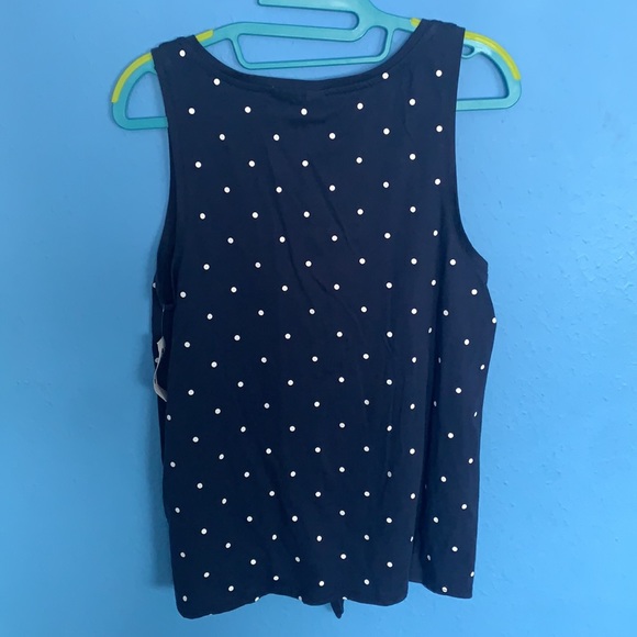 Old Navy Polka Dotted Tie Front Tank Top - Picture 2 of 5